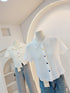 Casual Buttons Up Short Sleeves Tops